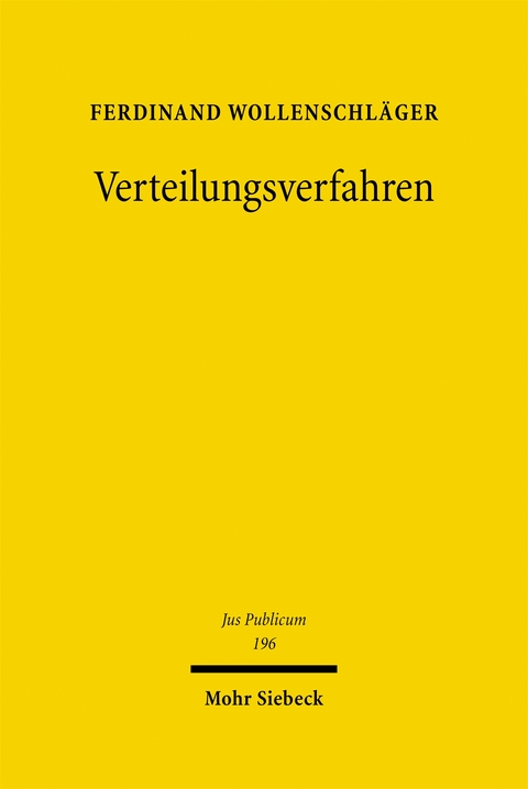 Verteilungsverfahren - Ferdinand Wollenschl&auml;ger