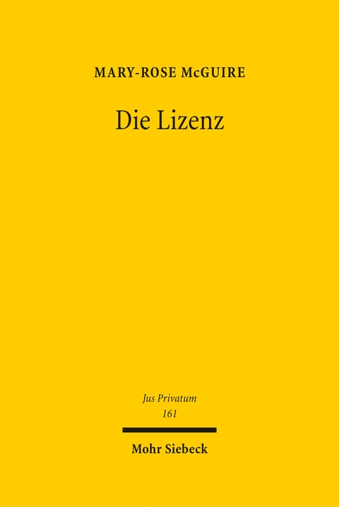Die Lizenz - Mary-Rose McGuire