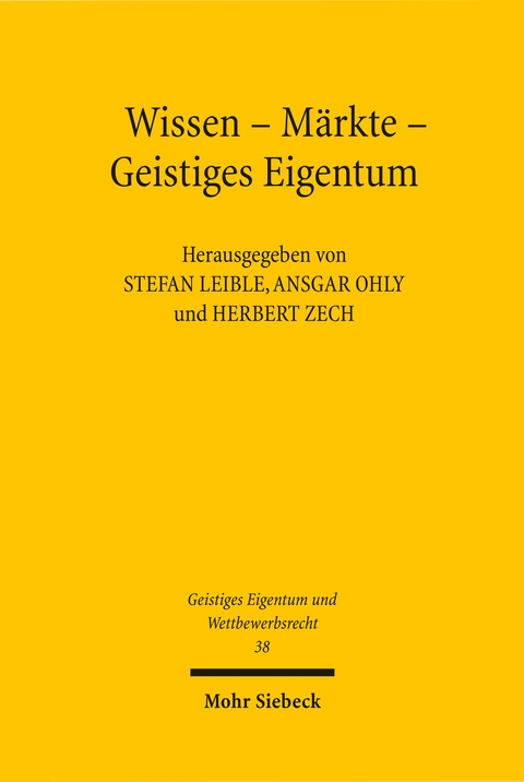 Wissen - M&auml;rkte - Geistiges Eigentum - 