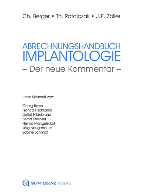 Abrechnungshandbuch Implantologie - Thomas Ratajczak