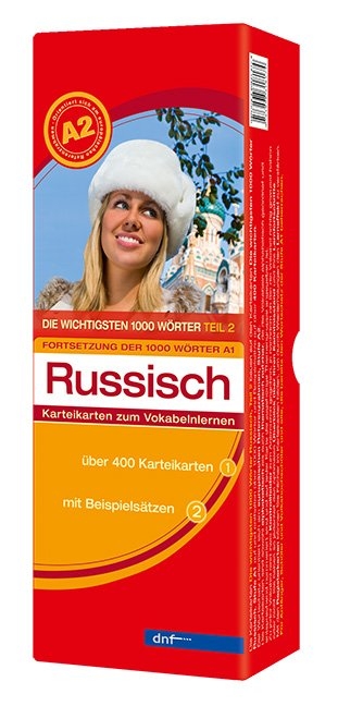 Karteikarten Die wichtigsten 1000 Wörter Russisch Teil 2 (A2)