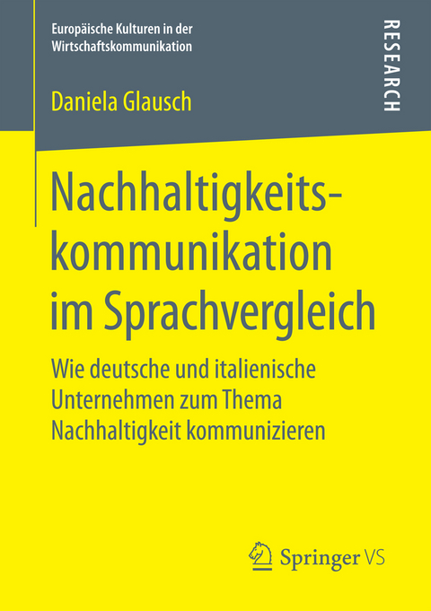 Nachhaltigkeitskommunikation im Sprachvergleich - Daniela Glausch