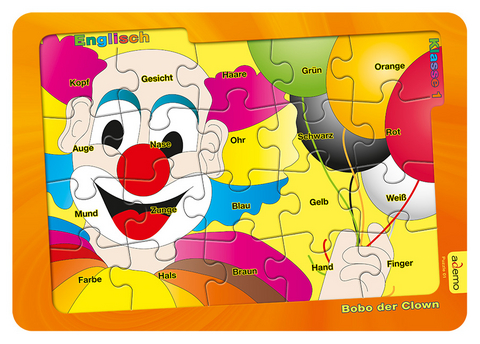 Lernpuzzle Englisch - Bobo der Clown, Klasse 1