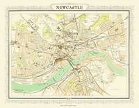 John Bartholomew's Map of Newcastle 1898 - John Bartholomew