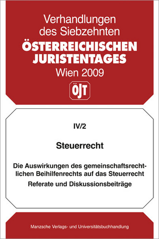 Steuerrecht Die Auswirkungen des gemeinschaftsrechtlichen Beihilferechts auf das Steuerrecht