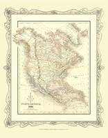 H Collins Map of North America 1852 - H. Collins