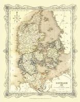 H Collins Map of Denmark 1852 - H. Collins