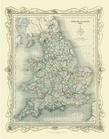 H Collins Map of England and Wales 1852