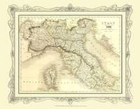 H Collins Map of Northern Italy 1852 - H. Collins