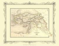 H Collins Map of Turkey in Asia 1852 - H. Collins
