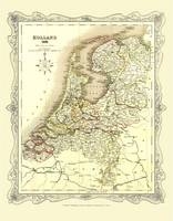 H Collins Map of Holland 1852 - H. Collins