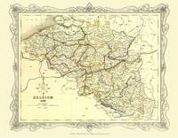 H Collins Map of Belgium 1852