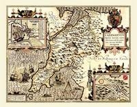 John Speed's County Map of Caernarvon 1611 - John Speed