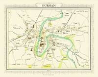 Map of Durham 1898 - John Bartholomew