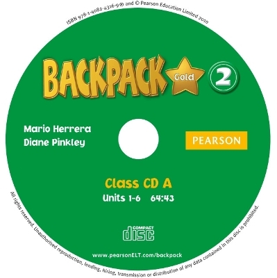 Backpack Gold 2 Class Audio CD New Edition - Mario Herrera, Diane Pinkley