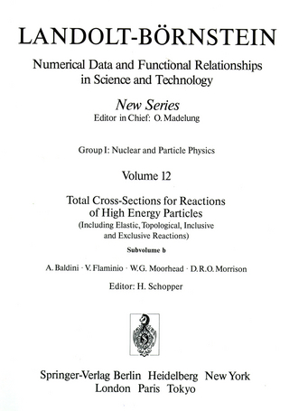 Total Cross-Sections for Reactions of High Energy Particles (Including Elastic, Topological, Inclusive and Exclusive Reactions) / Totale Wirkungsquerschnitte für Reaktionen hochenergetischer Teilchen (einschließlich elastischer,topologischer, inklusiver u