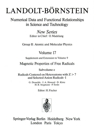 Radicals Centered on Heteroatoms with Z > 7 and Selected Anion Radicals I / Heteroatomzentrierte (Z > 7) Radikale und ausgewählte Anionradikale I