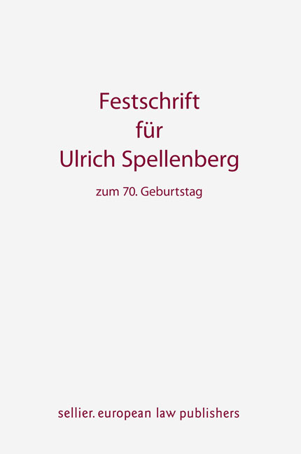 Festschrift f&uuml;r Ulrich Spellenberg - 