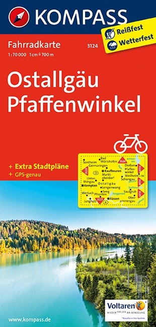 KOMPASS Fahrradkarte Ostallg&auml;u - Pfaffenwinkel - 