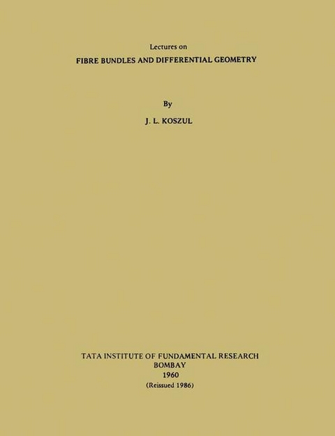 Fibre Bundles and Differential Geometry - Jean L. Koszul