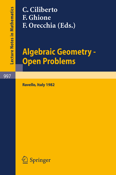 Algebraic Geometry - Open Problems - 