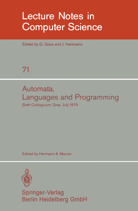 Automata, Languages, and Programming - 