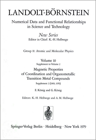 Magnetic Properties of Coordination and Organometallic Transition Metal Compounds / Magnetische Eigenschaften der Koordinations- und metallorganischen Verbindungen der Übergangselemente