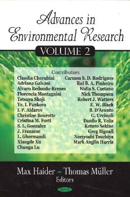 Advances in Environmental Research - 