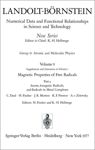 Atoms, Inorganic Radicals and Radicals in Metal Complexes / Atome, anorganische Radikale und Radikale in Metallkomplexen