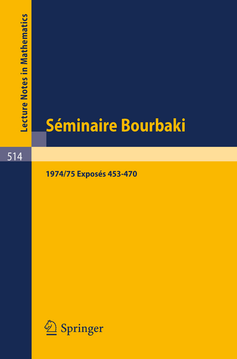S&eacute;minaire Bourbaki - 