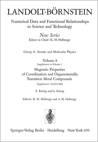 Magnetic Properties of Coordination and Organometallic Transition Metal Compounds / Magnetische Eigenschaften der Koordinations- und metallorganischen Verbindungen der Übergangselemente