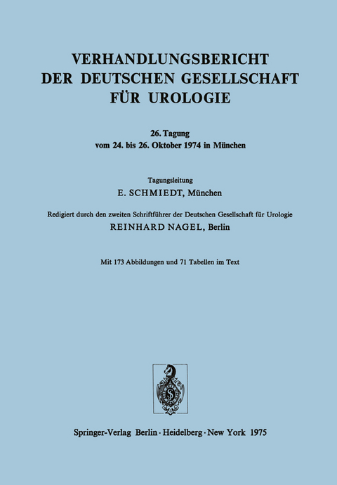 Verhandlungsbericht der Deutschen Gesellschaft f&uuml;r Urologie