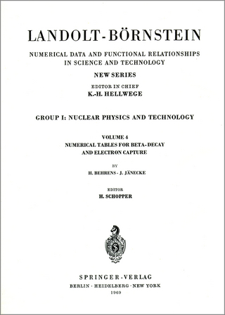 Numerical Tables for Beta-Decay and Electron Capture / Numerische Tabellen für Beta-Zerfall und Elektronen-Einfang