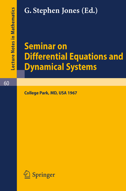Seminar on Differential Equations and Dynamical Systems - 