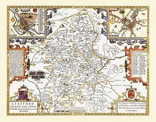 John Speeds Map of Staffordshire 1611