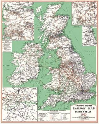 Railway Grouping System Map of the British Isles 1923 (Rolled for Framing) -  Railways Act 1921