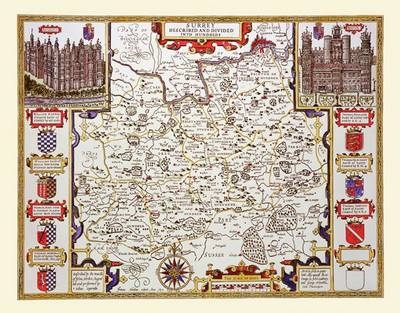 John Speed's Map of Surrey 1611 - John Speed