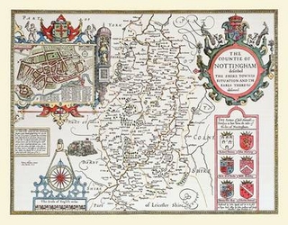 John Speed's Map of Nottinghamshire 1611