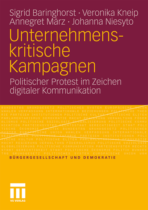 Unternehmenskritische Kampagnen - Sigrid Baringhorst, Veronika Kneip, Annegret M&auml;rz, Johanna Niesyto