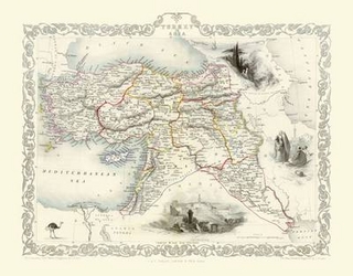 John Tallis Map of Turkey 1851