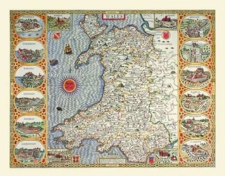 John Speed Map of Wales 1611