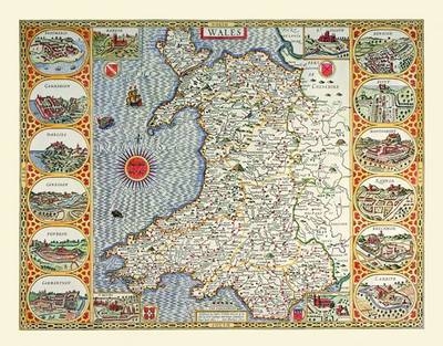 John Speed Map of Wales 1611 - John Speed