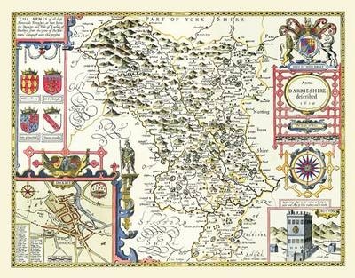 John Speed Map of Derbyshire 1611 - John Speed