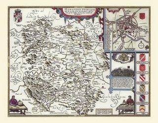 John Speed Map of Herefordshire 1611