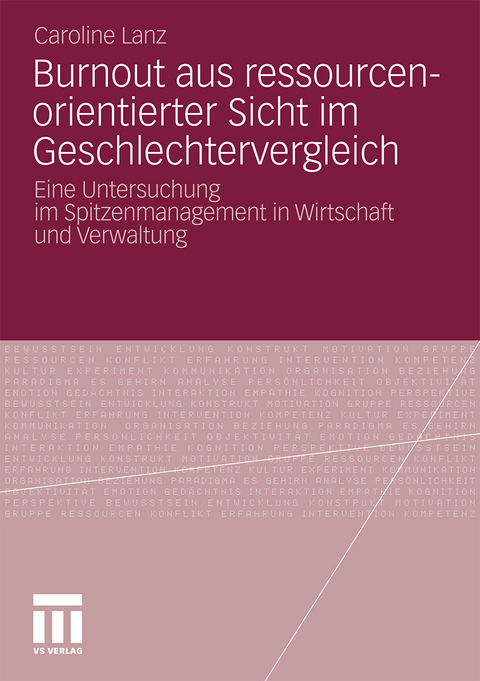 Burnout aus ressourcenorientierter Sicht im Geschlechtervergleich - Caroline Lanz