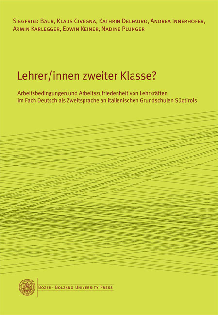 Lehrer/innen zweiter Klasse? - Siegfried Bauer, Klaus Civegna, Kathrin Delfauro, Andrea Innerhofer, Armin Karlegger, Edwin Keiner, Nadine Plunger