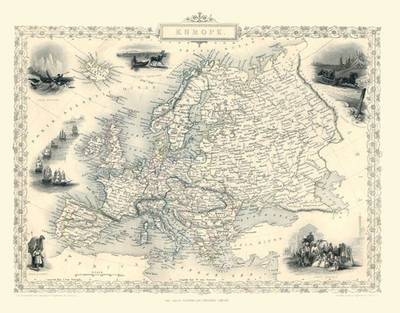 John Tallis Map of Europe 1851 - John Tallis