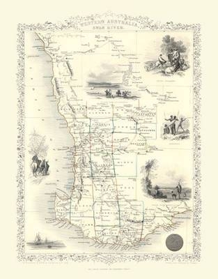 John Tallis Map of Western Australia 1851 - John Tallis