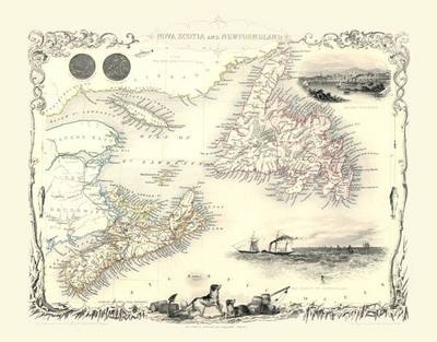 John Tallis Map of Nova Scotia 1851 - John Tallis