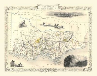 John Tallis Map of Victoria Australia 1851